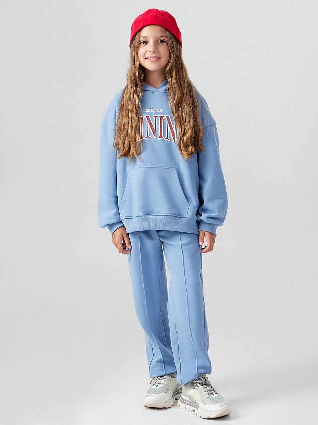 Брюки для девочек голубые - 6