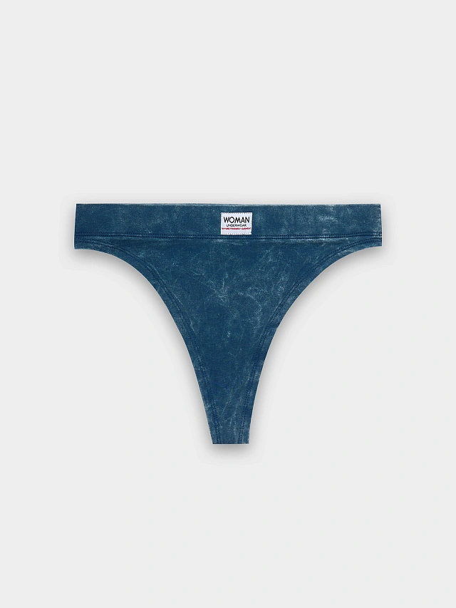 Трусы бразилиана женские синий с обработкой эйсид - 9