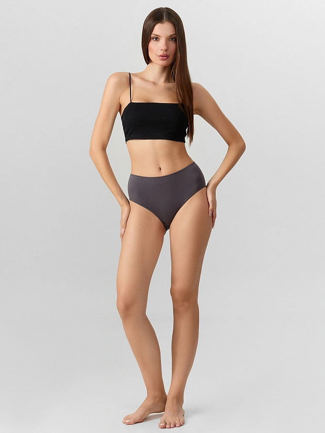 Трусы макси женские серые - 5