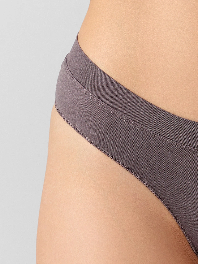 Трусы бразилиана женские серые - 5