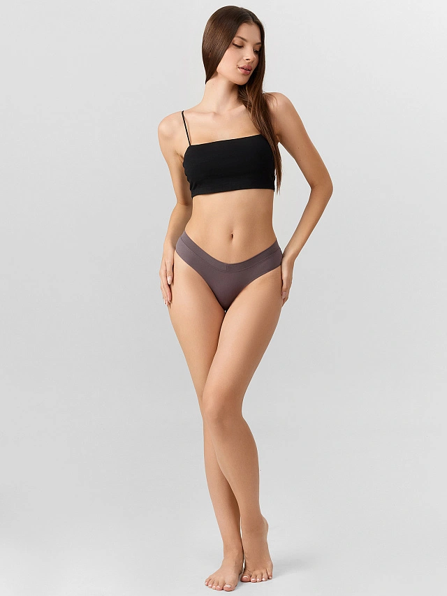 Трусы бразилиана женские серые - 6