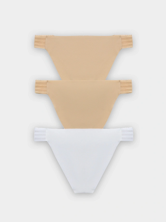 Трусы женские бесшовные в наборе, 3 шт - 10