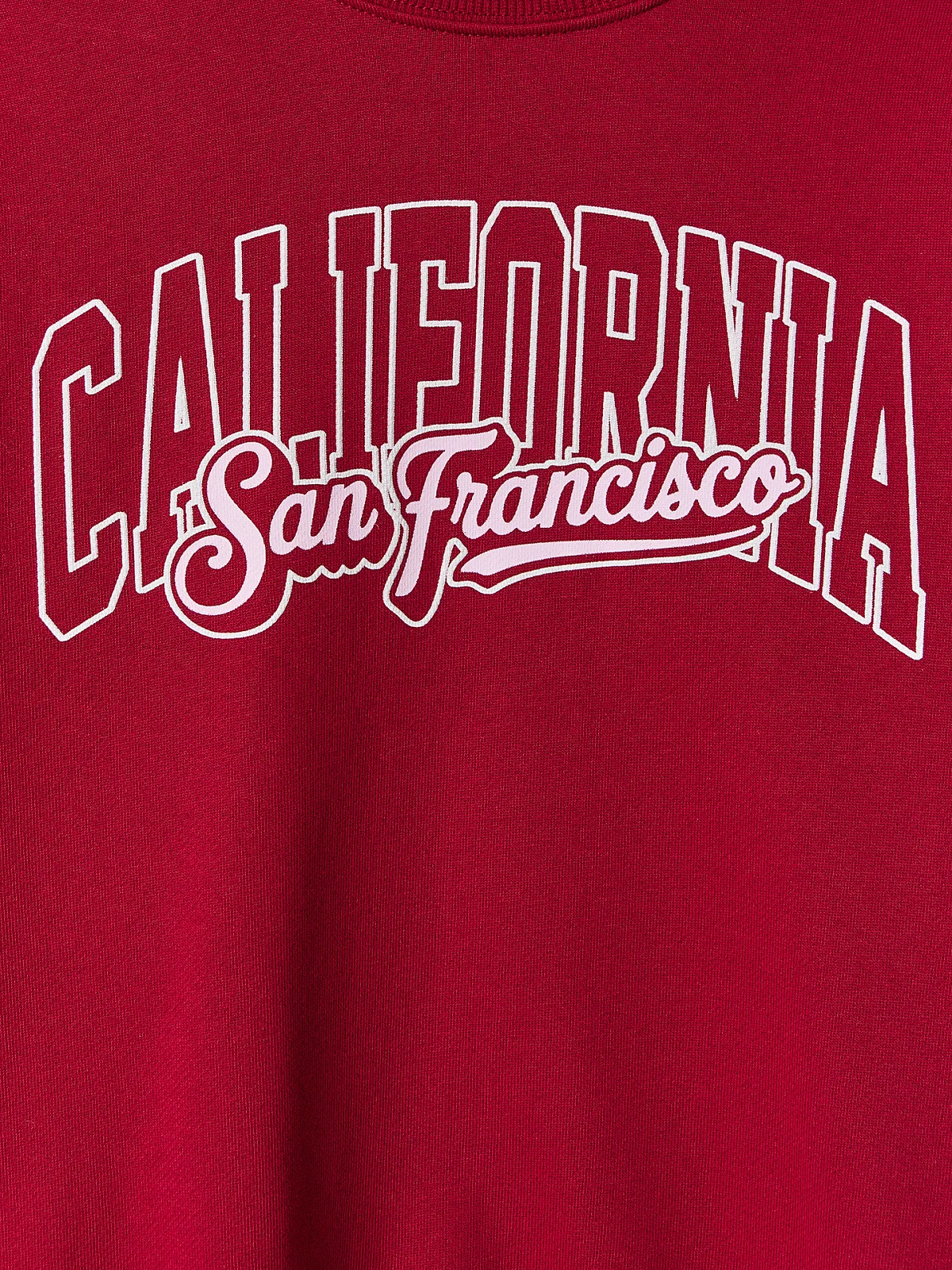 Свитшот для девочек красный с надписью "California" - 9