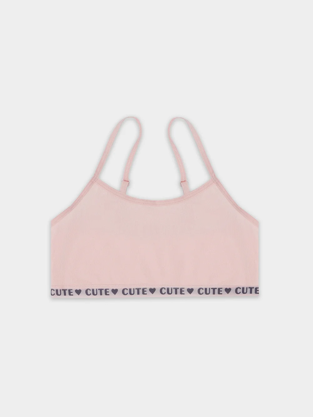 Топ для девочек розовый с надписью "Cute"