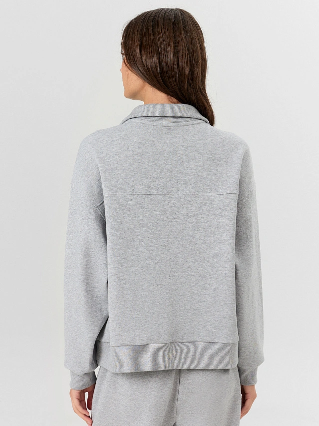 Свитшот женский серый - 3