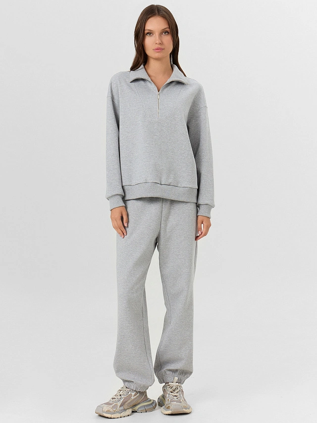 Свитшот женский серый - 4