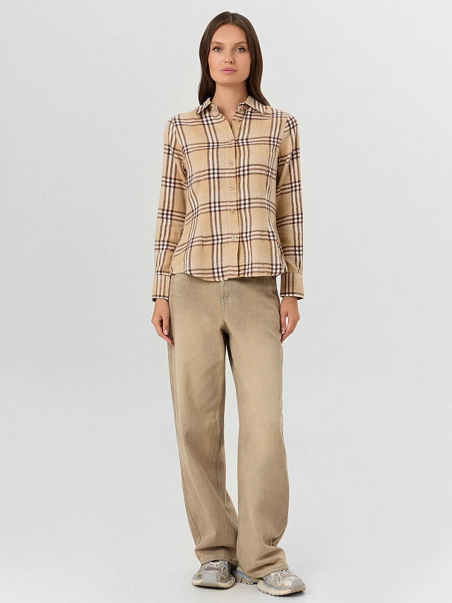 Рубашка женская в клетку - 4