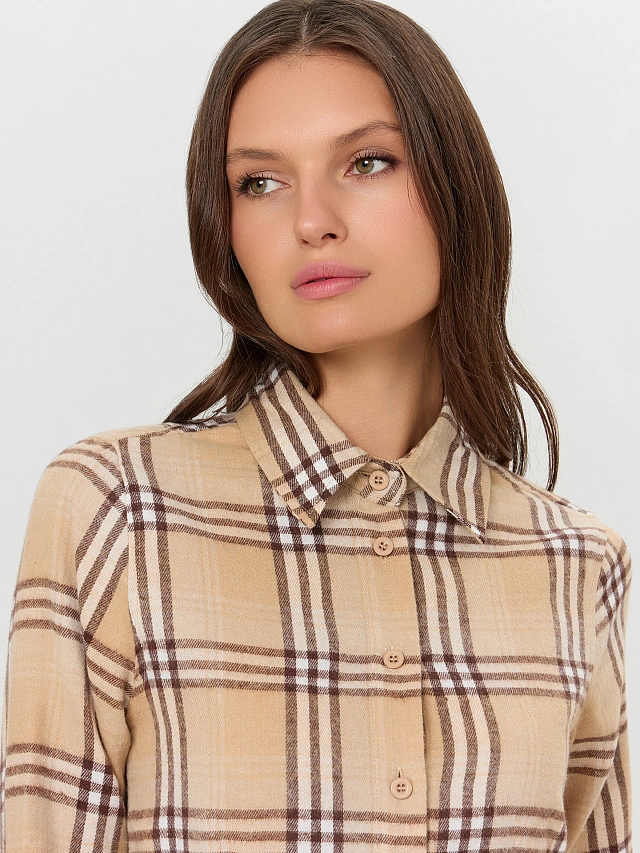 Рубашка женская в клетку - 5