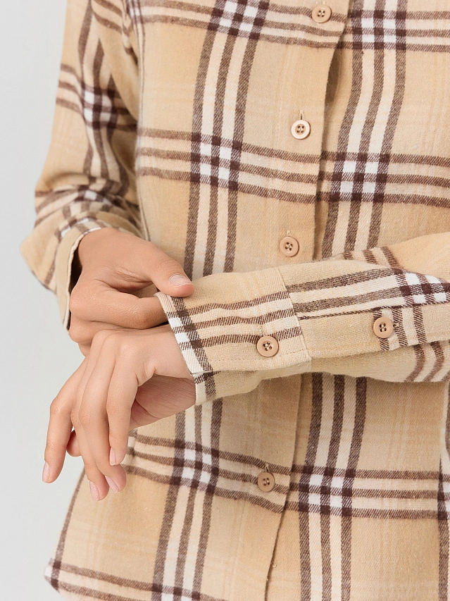 Рубашка женская в клетку - 6