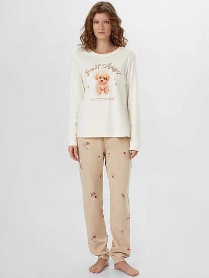 картинка Комплект домашний женский с надписью "Sweet angel" от магазина стильной одежды Mark Formelle