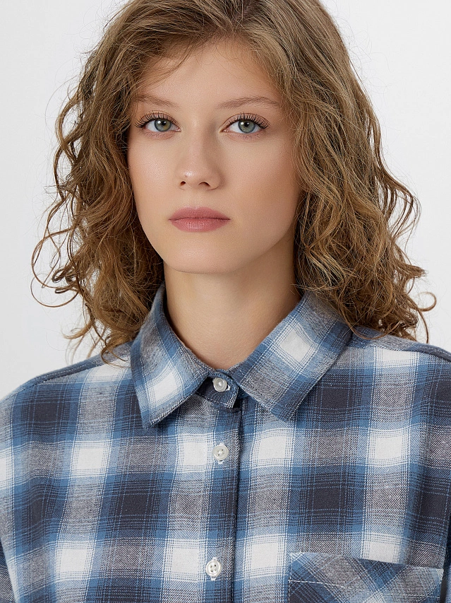 Рубашка женская в клетку - 5