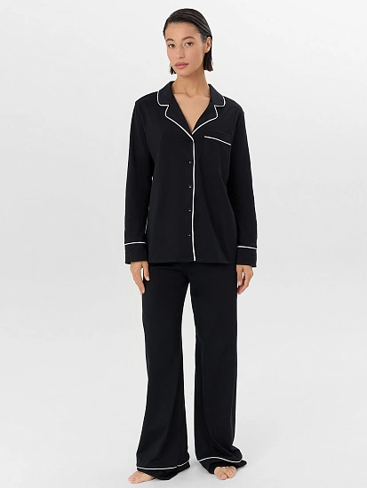 картинка Комплект домашний женский черный от магазина стильной одежды Mark Formelle