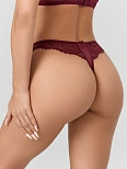 Трусы стринги женские красные кружевные
