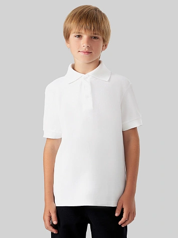 Поло для мальчиков белое
