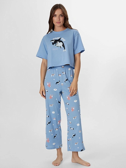 картинка Комплект домашний женский с надписью "Chill day..." от магазина стильной одежды Mark Formelle