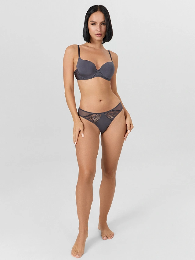 Трусы бразилиана женские серые - 7