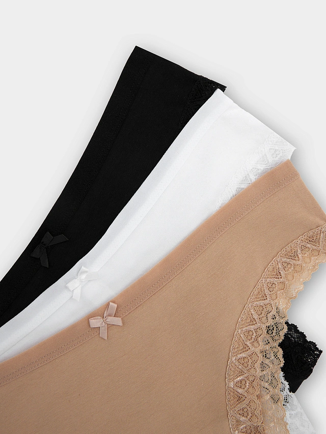 Трусы слипы женские в наборе, 3 шт - 7