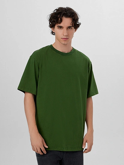 картинка Футболка мужская зеленая с обработкой эйсид от магазина мужской одежды Mark Formelle