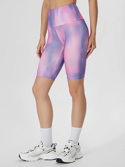 картинка Велосипедки женские фиолетовые с обработкой "тай-дай" от магазина стильной одежды Mark Formelle