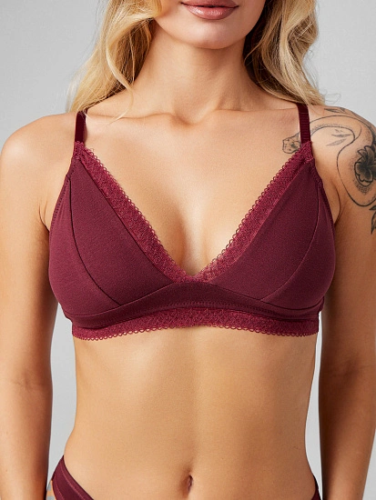 картинка Бюстгальтер женский бордовый от магазина стильной одежды Mark Formelle