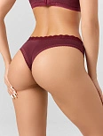 Трусы бразилиана женские бордовые