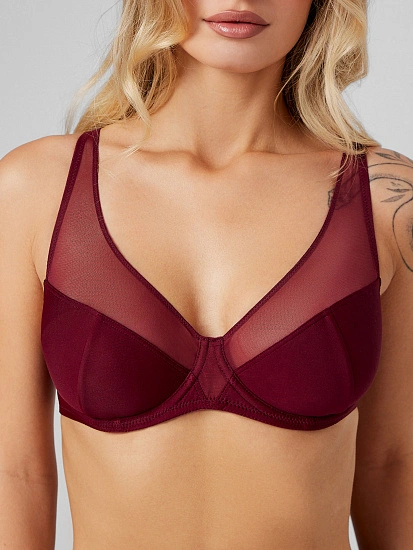 картинка Бюстгальтер женский бордовый  от магазина стильной одежды Mark Formelle