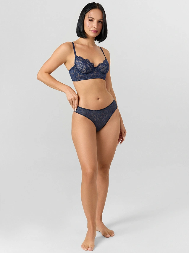 Трусы женские классические синие - 7