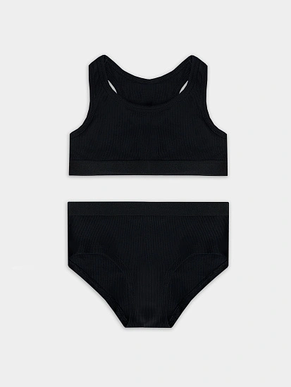 картинка Комплект для девочек черный от известного бренда одежды для девочек Mark Formelle