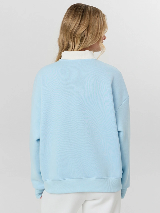 Свитшот женский голубой - 3