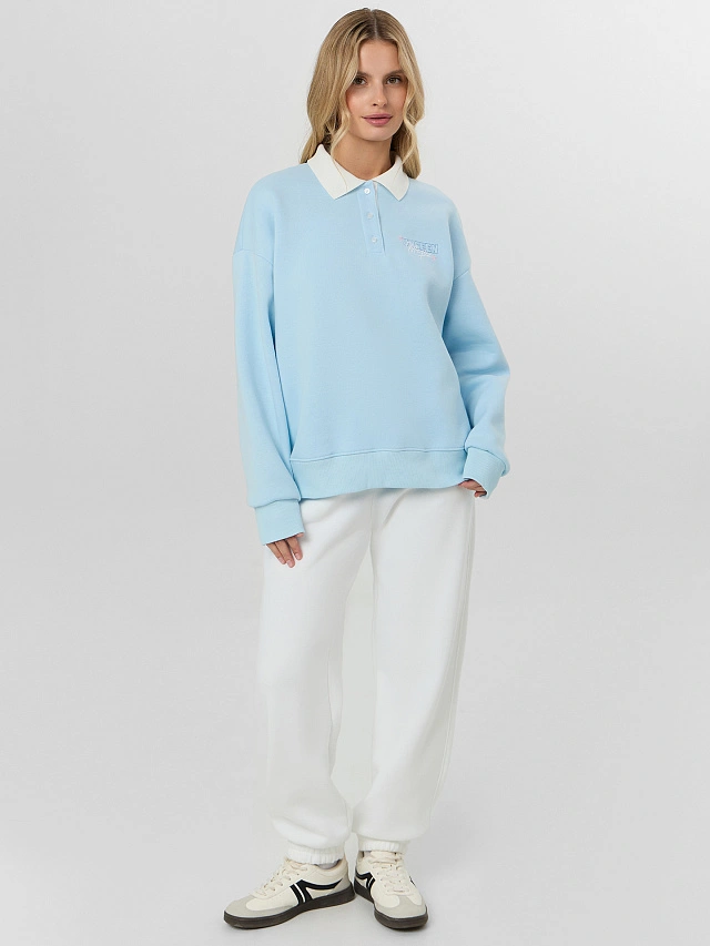 Свитшот женский голубой - 4