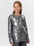 Лонгслив для девочек серый
