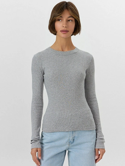 картинка Лонгслив женский серый от магазина стильной одежды Mark Formelle
