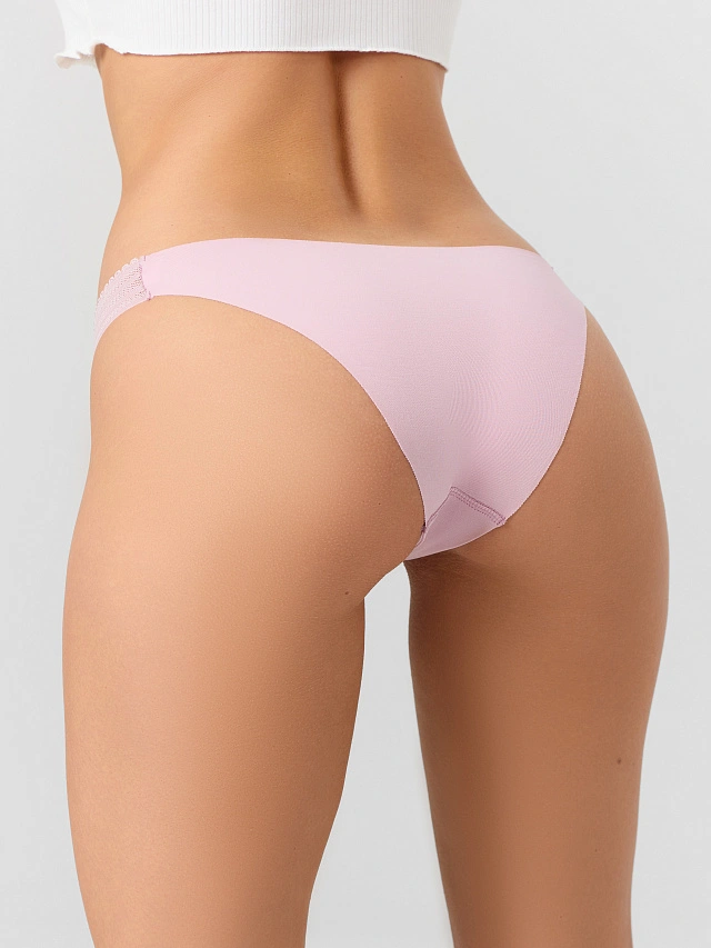 Трусы женские бесшовные розовые - 4