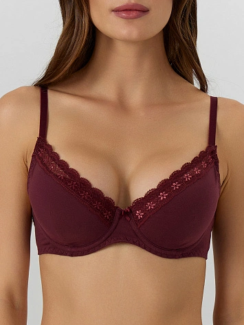 Бюстгальтер женский бордовый