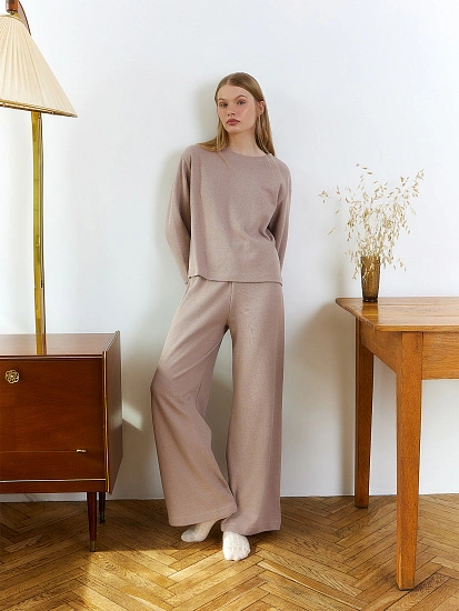 картинка Брюки женские домашние коричневые от магазина стильной одежды Mark Formelle
