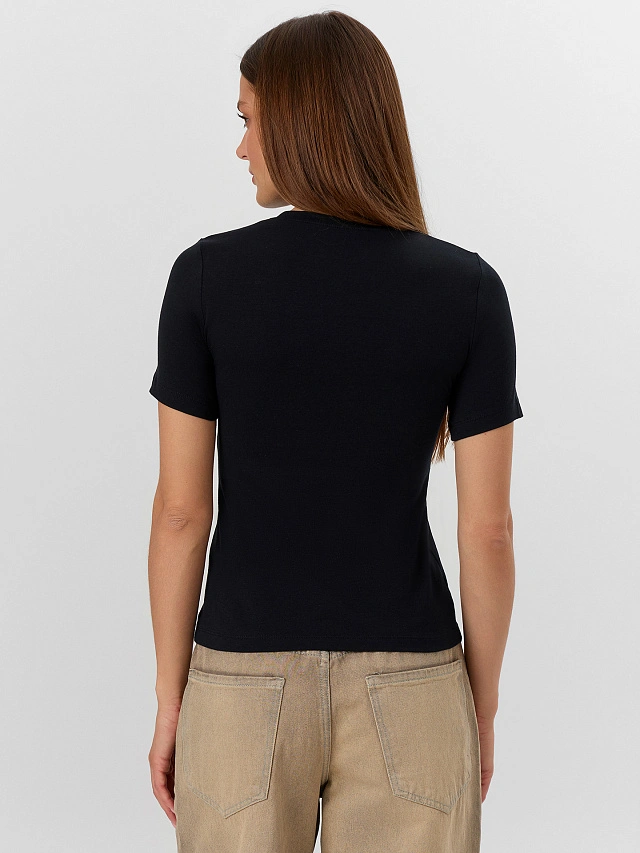 Футболка женская черная - 3