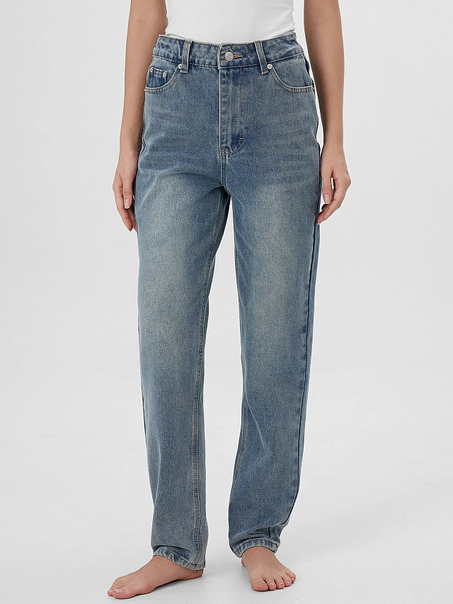 Джинсы женские голубые - 2