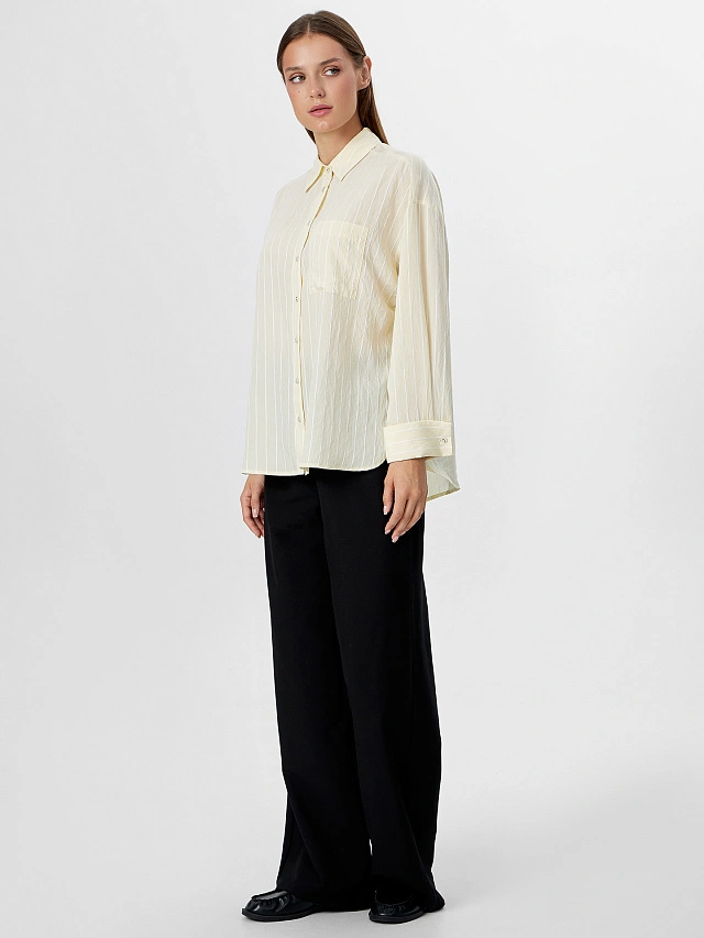 Рубашка женская желтая - 4