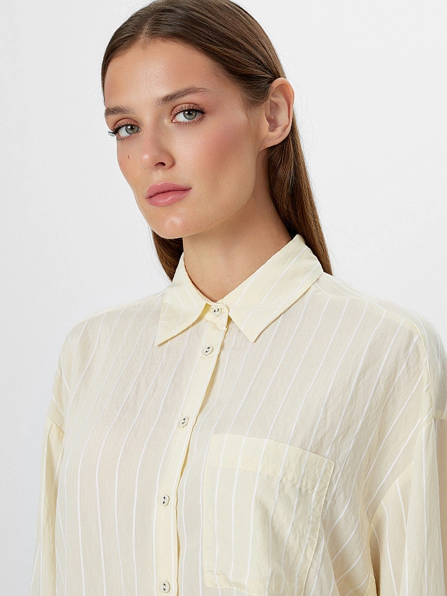 Рубашка женская желтая - 5