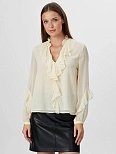 Блузка женская полупрозрачная молочная