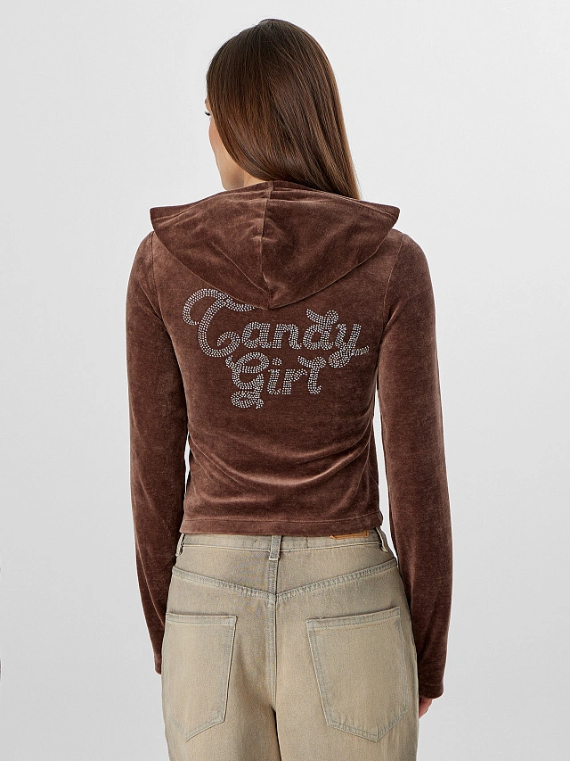 Толстовка женская коричневая - 3