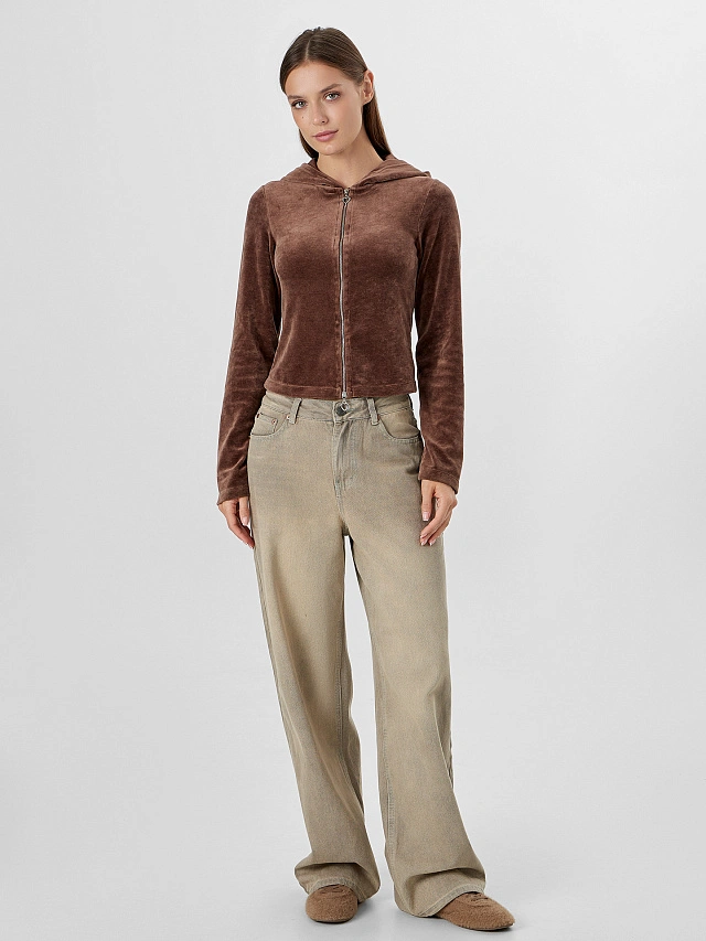 Толстовка женская коричневая - 4