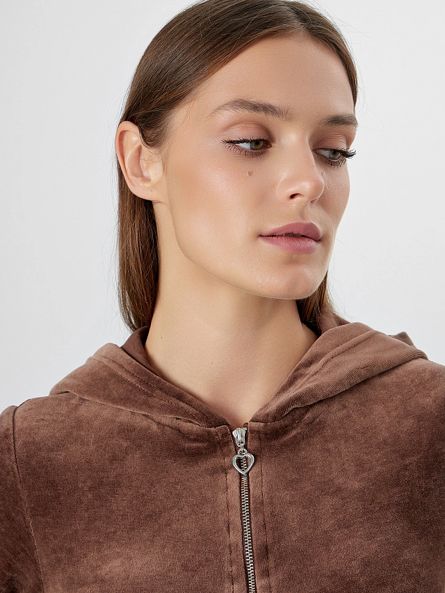 Толстовка женская коричневая - 5