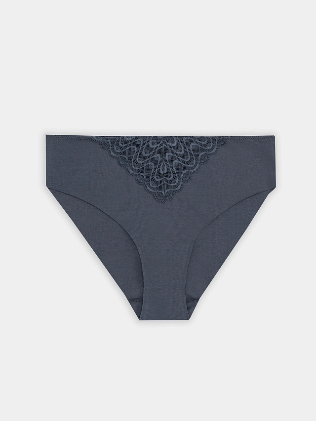 Трусы женские бесшовные серые - 9