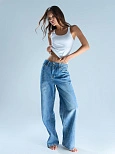 Джинсы женские Baggy fit синие
