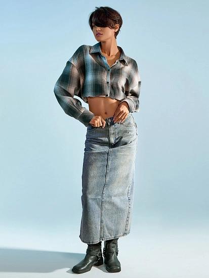 картинка ЮБКА ЖЕНСКАЯ ДЖИНСОВАЯ от магазина стильной одежды Mark Formelle