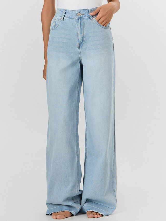 Джинсы женские голубые - 3