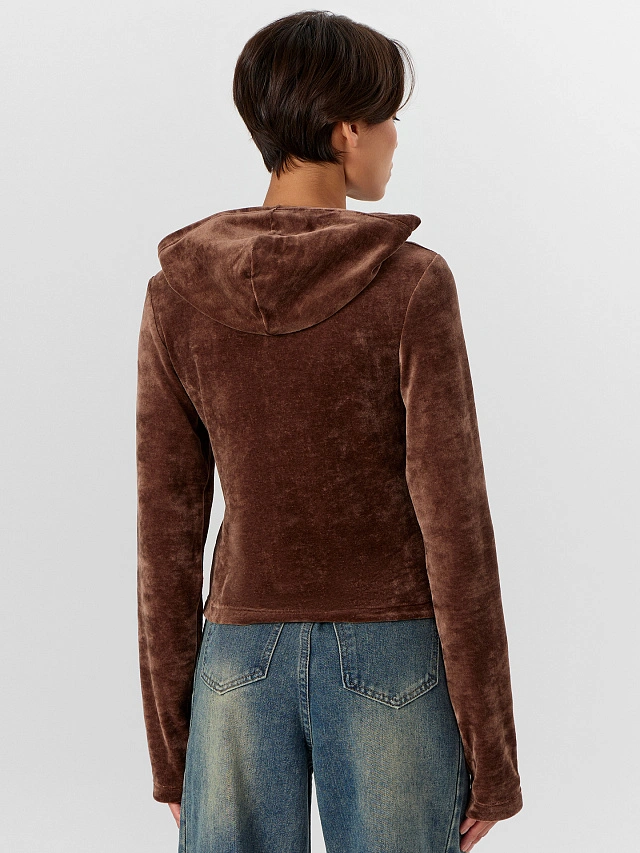 Толстовка женская коричневая - 3