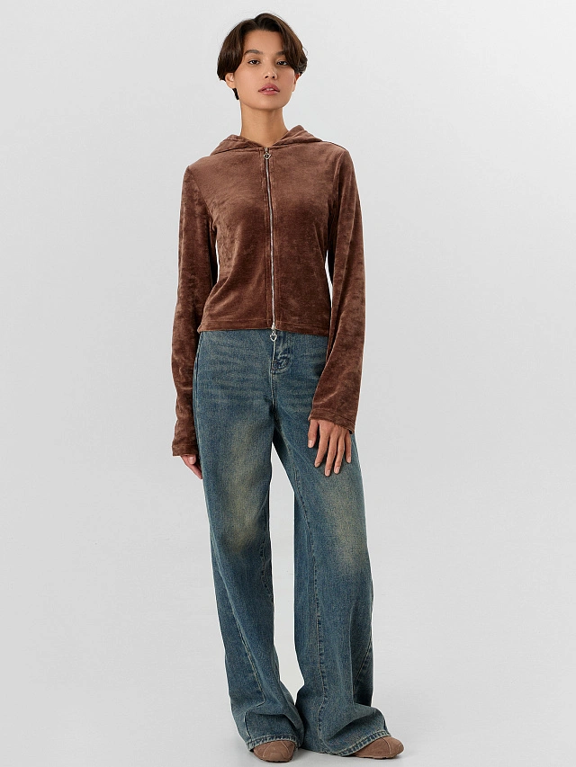 Толстовка женская коричневая - 4