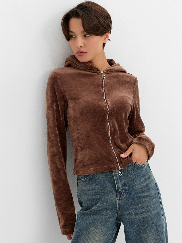 Толстовка женская коричневая - 6